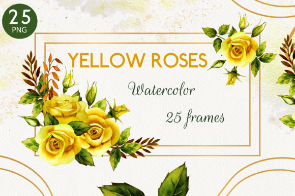 25 Geometric Frames with Watercolor Yellow: A Designer's Goldmine