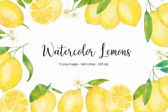 Brighten Your Designs with Watercolor Lemons Illustration