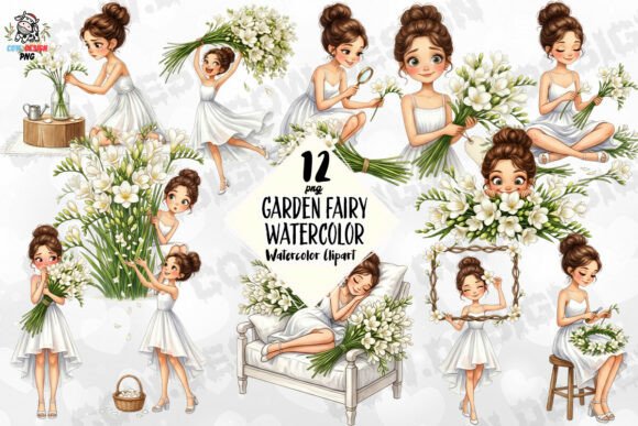 Bringing Enchantment to Your Designs with Garden Fairy Watercolor PNG