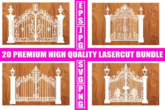 Elegant Laser Cut Gate & Arch Bundle: Crafting Digital Masterpieces