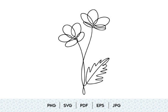 Elegant Simplicity: The Two Flowers One Line SVG Aesthetic