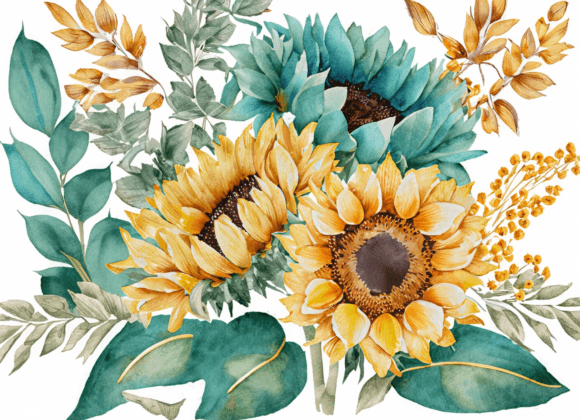 Embrace Rustic Charm with Watercolor Sunflowers