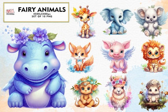 Enchanting Your Projects with Fairy Animals Sublimation Clipart