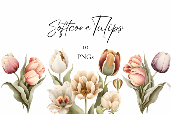 Softcore Tulips: Elevate Your Designs with Vintage Floral Charm
