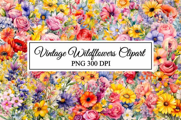 Timeless Botanical Beauty: Using Vintage Wildflowers Clipart