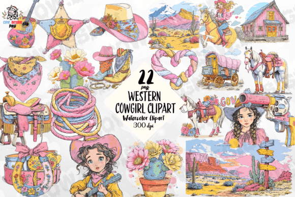 Unleash Your Creative Spirit with Western Cowgirl Clipart PNG