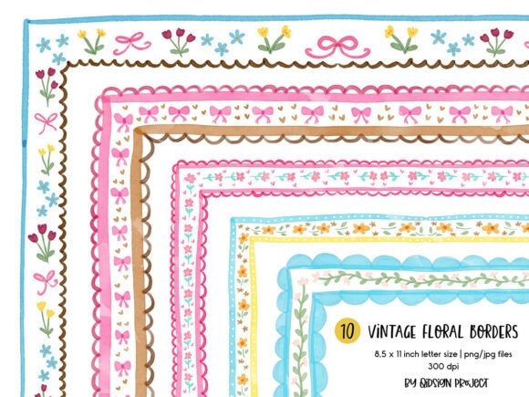 Vintage Floral Borders: Elevate Your Projects with Botanical Charm