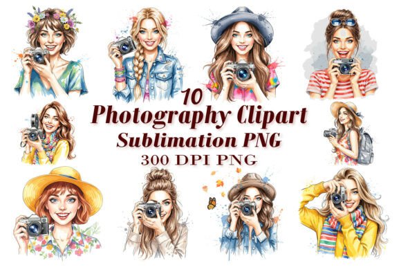 Watercolor Photography Clipart Bundle: A Creative Toolkit for Makers