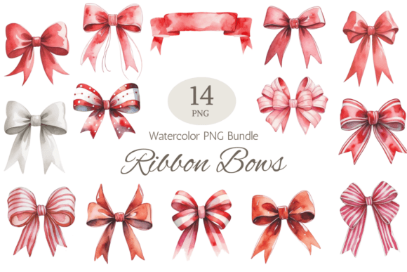 Watercolor Red Ribbon Bows PNG Clipart: A Designer's Secret Weapon
